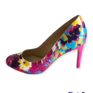 Marc Fisher Women's Pumps Floral Slip On Heel Size 7.5 M
